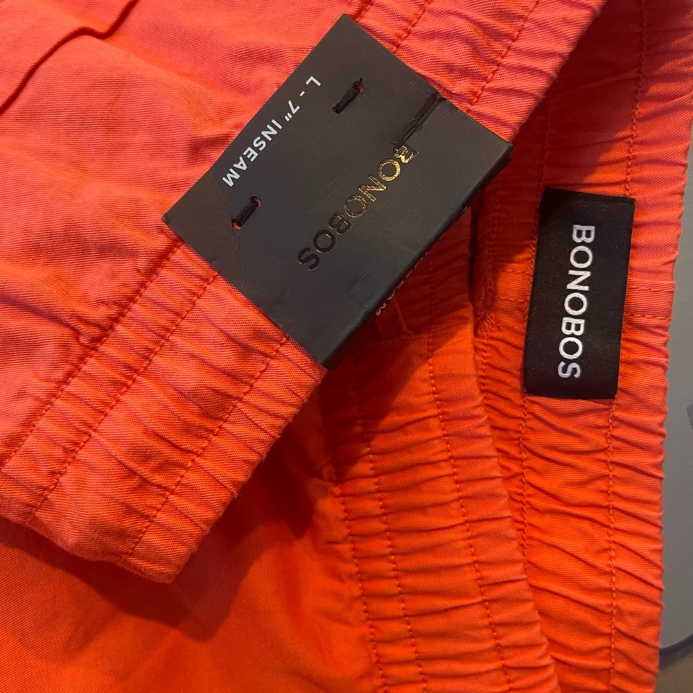 6. Bonobos Orange Drawstring Shorts - Picture 3 of 8